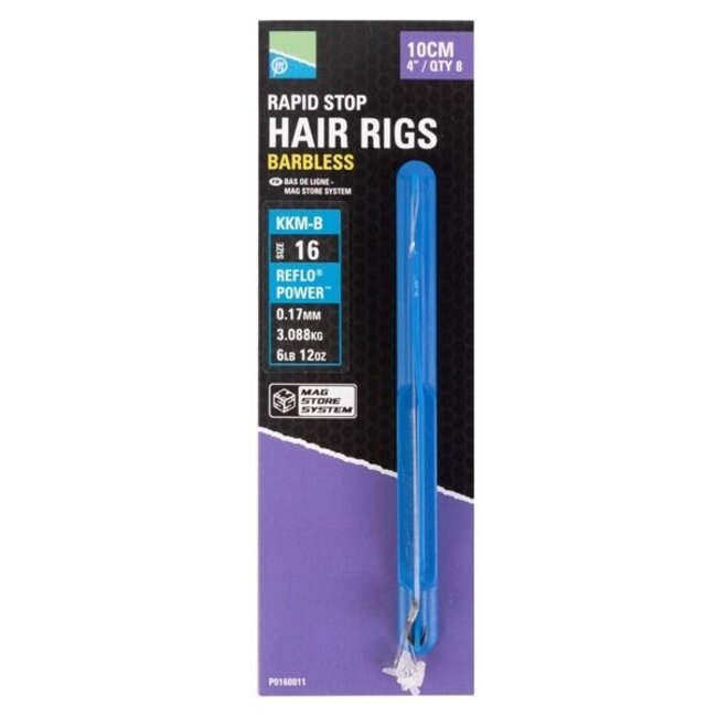 preston mss hair rig rapid stop barbless kkm-b