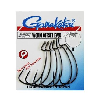 gamakatsu worm offset ewg - black