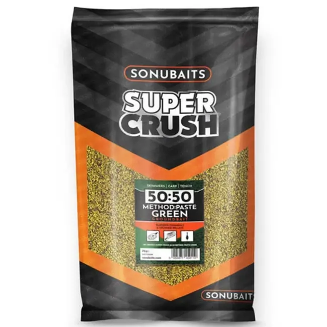 sonubaits supercrush groundbait 50:50 method paste green
