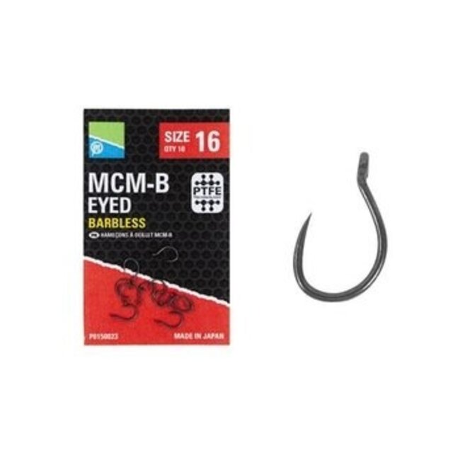 preston mcm-b eyed barbless hooks