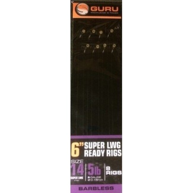 Rigs De Pêche Guru Super LWG Bait Band - Lot De 6 Pour La Pêche Au Gros