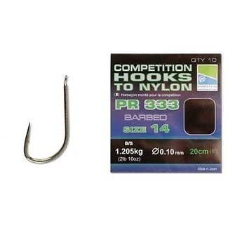 preston competition hooks to nylon pr 333