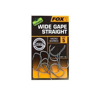 fox edges wide gape straight hooks