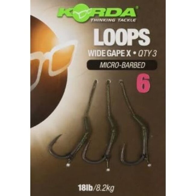 korda loop rigs df wide gape barbless