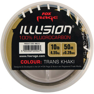 fox rage illusion fluorocarbon trans khaki