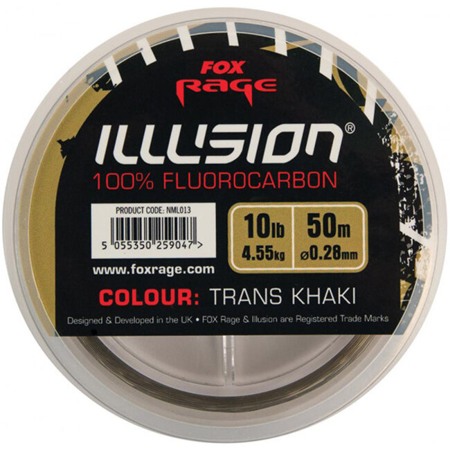 fox rage illusion fluorocarbon trans khaki