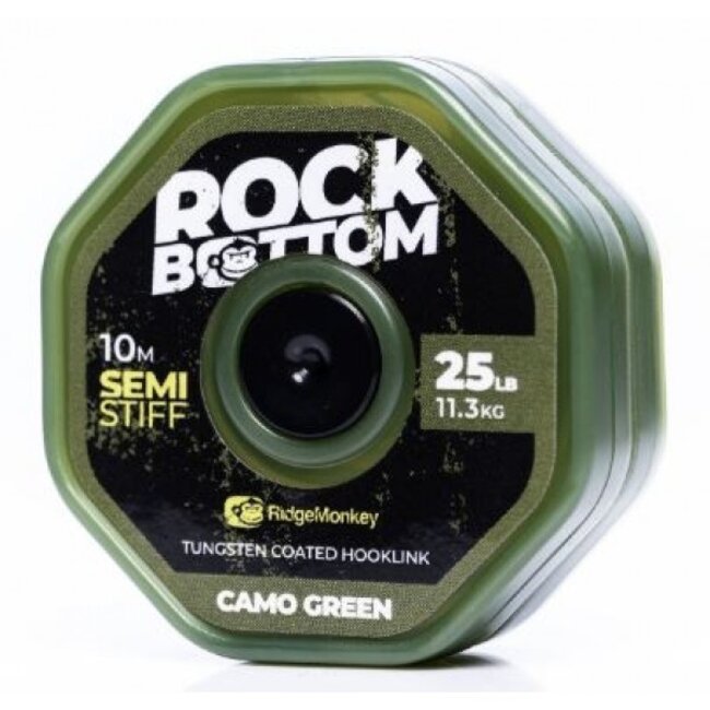 ridgemonkey rock bottom tungsten coated semi stiff camo