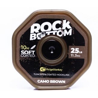 ridgemonkey connexion rock bottom tungsten soft coated hooklink 25lb