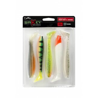 fox rage spikey shad mixed colours (5 colours) **laatste kans**