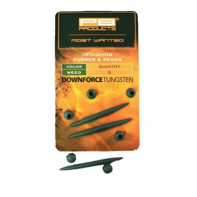 pb products dt heli-chod rubber & beads