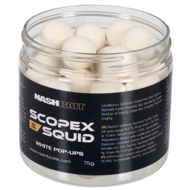 nash scopex squid pop ups white