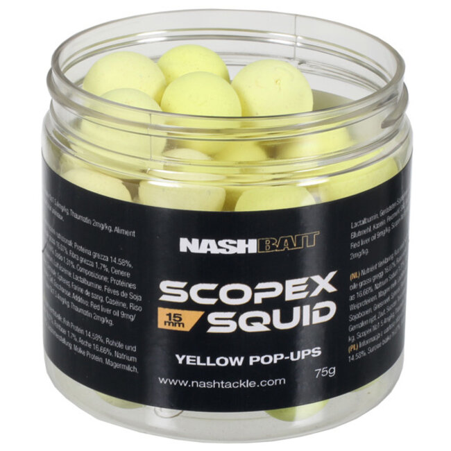 nash scopex squid pop ups yellow