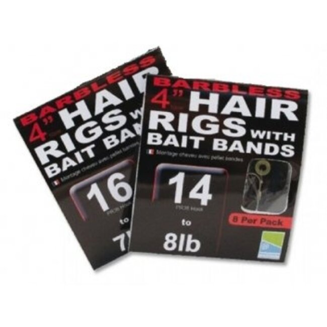 preston pr36 hair rigs with bait bands (barbless) **UITLOPEND**