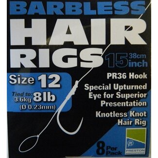 preston pr36 hair rig barbless 38cm