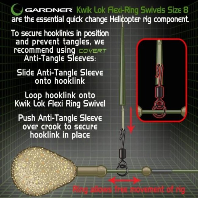 gardner covert flexi-ring kwik lok swivels