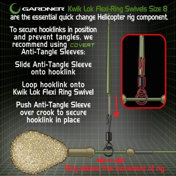 Gardner Tackle Covert Kwik Lok Swivels QLS8 - Bordon Angling Centre