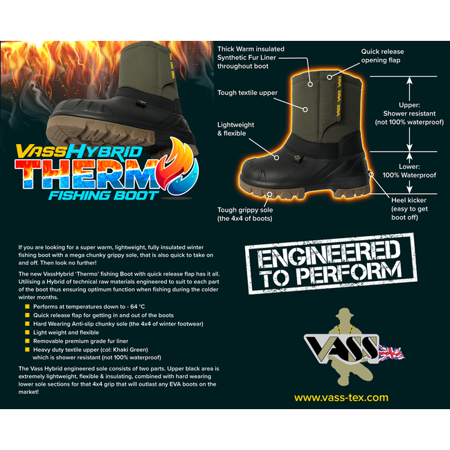 vass hybrid thermo fishing boot