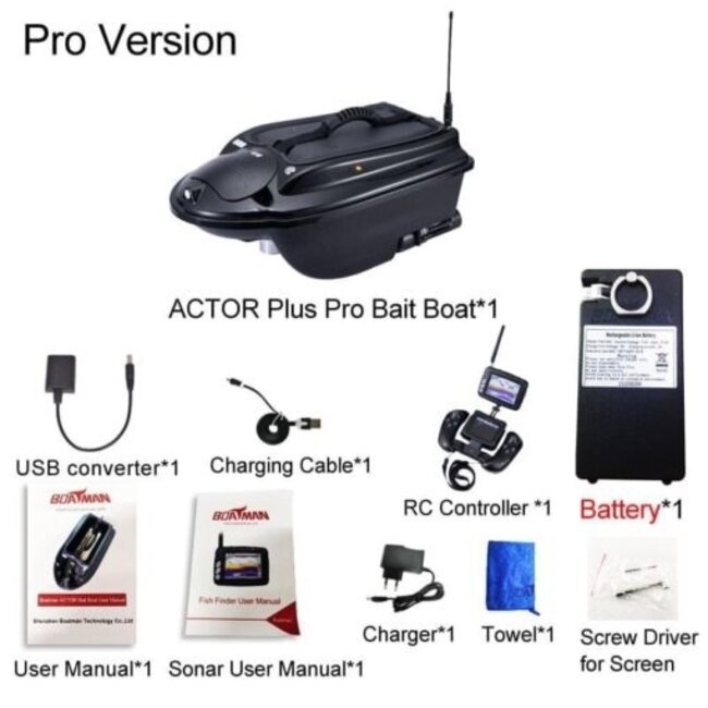 boatman actor plus pro zwart (gps & fishfinder)