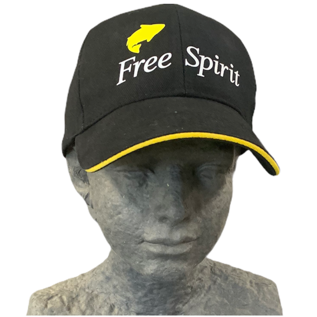 free spirit five panel baseball cap black