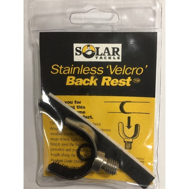 solar tackle stainless velcro back rest