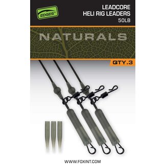 fox naturals leadcore heli rig leader