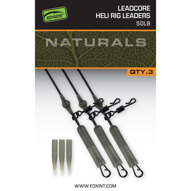 fox naturals leadcore heli rig leader