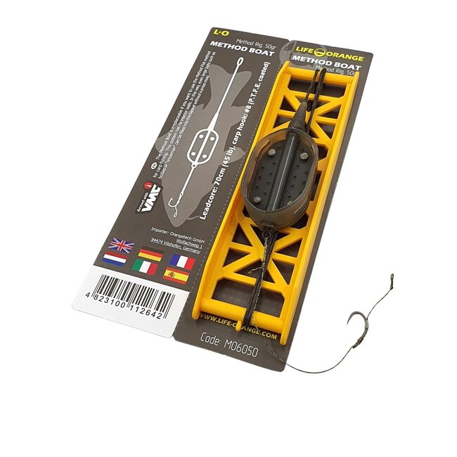 life orange in-line carp rig method boat