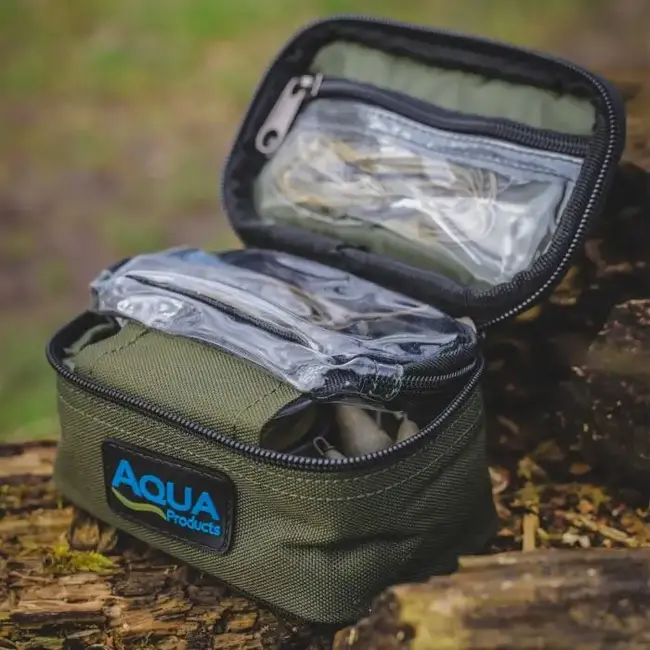 aqua lead and leader pouch black series