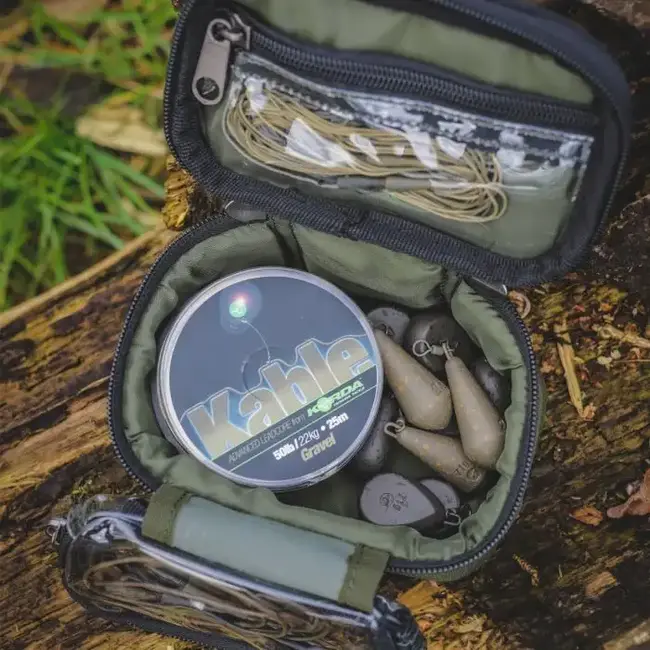 aqua lead and leader pouch black series