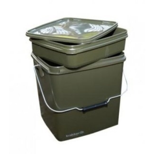 trakker olive square container 13 liter (inclusief tray)