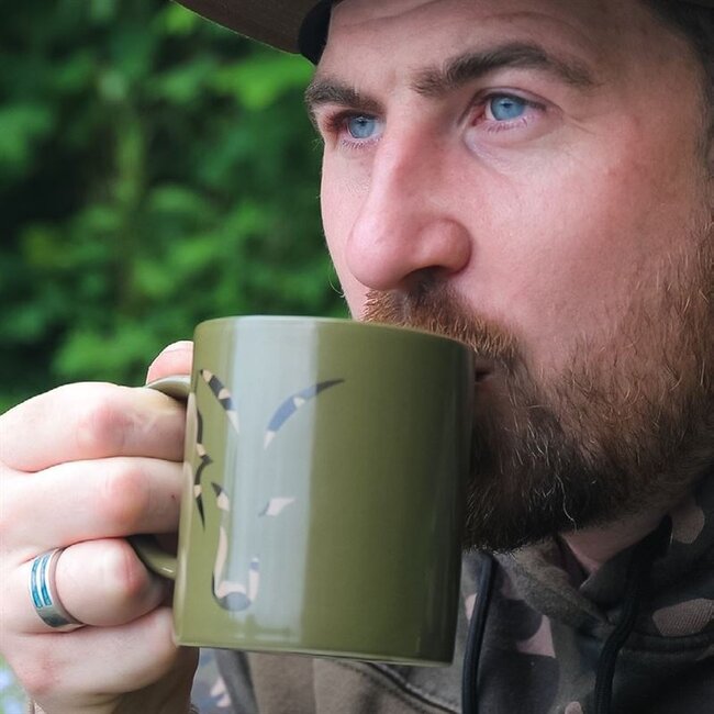 fox green & camo head ceramic mug