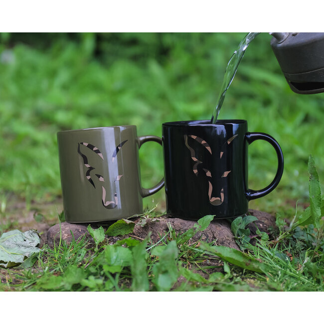 fox black & camo ceramic mug