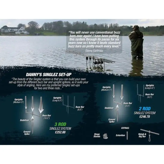 Supporto Korda Singlez System Stage Stand – Design Elegante In Acciaio Inox Per Carpfishing