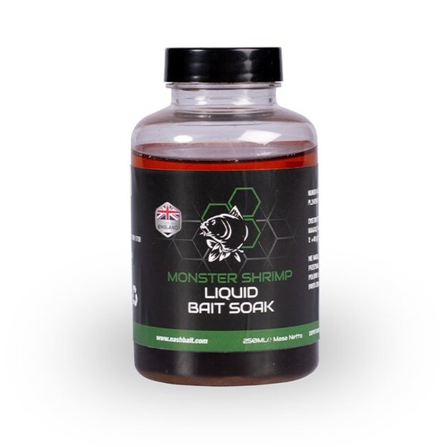 nash monster shrimp liquid bait soak