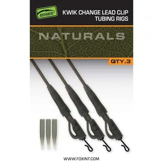 fox naturals edges kwik change lead clip tubing rigs