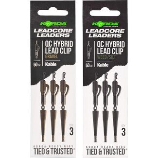 korda leadcore leader - qc hybrid clip