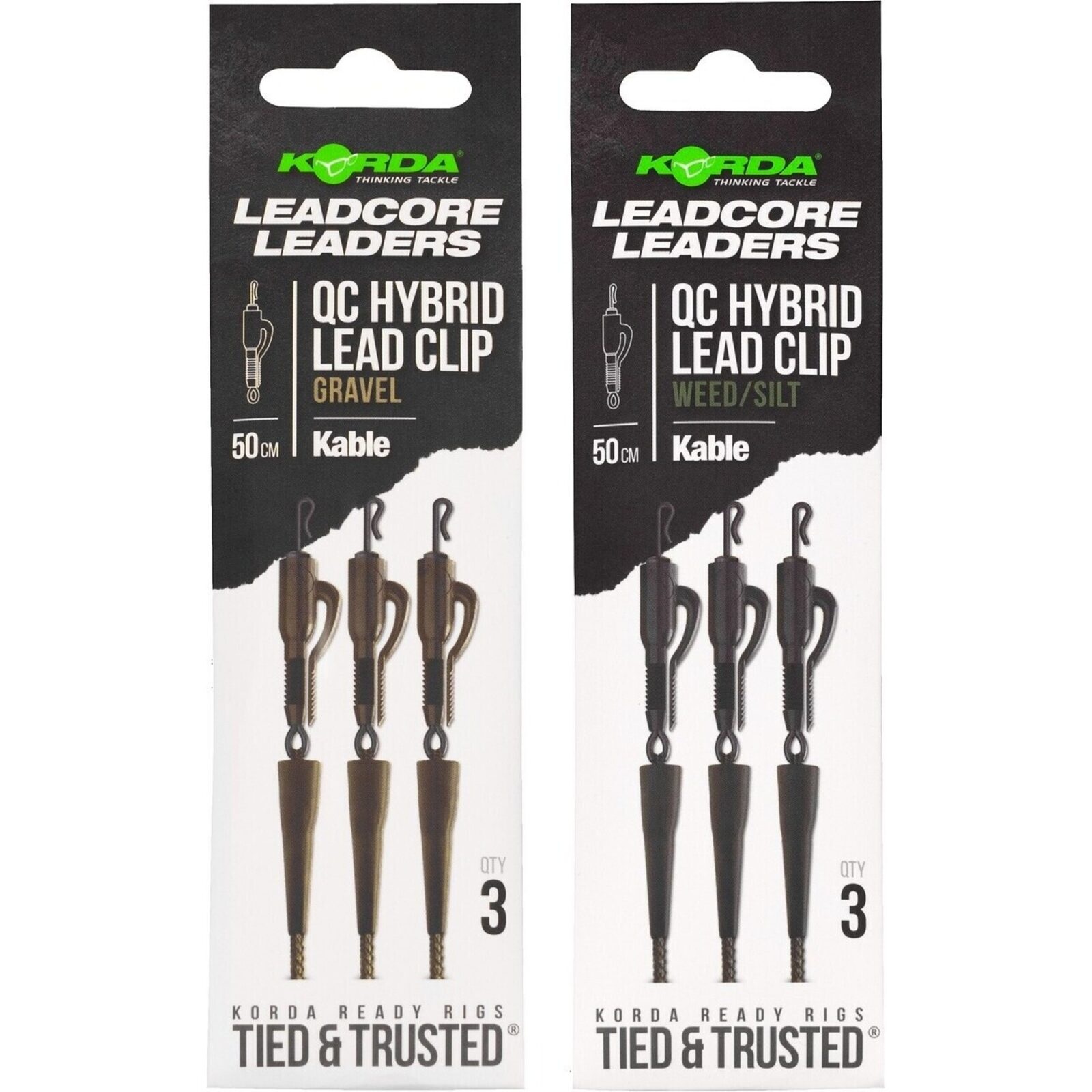 Pesca Carpfishing Leadcore Leaders Korda | Hybrid Lead Clip QC Swivel | 1 Metro 50 Libbre | Per Pesca Sinter SR - Foto 8