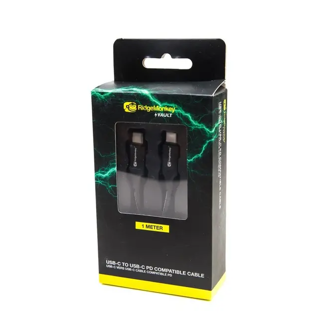 ridgemonkey vault usb c to c power delivery compatible cable 1m