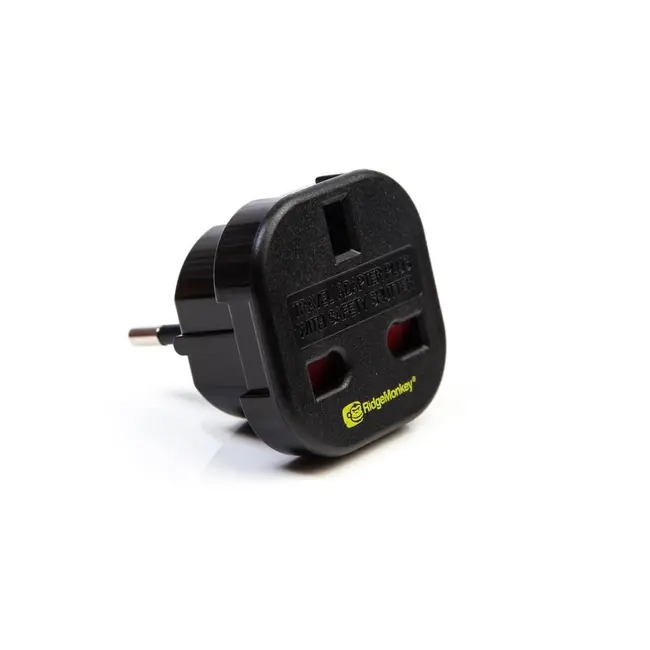 ridgemonkey vault uk 3 pin to eu 2 pin adaptor