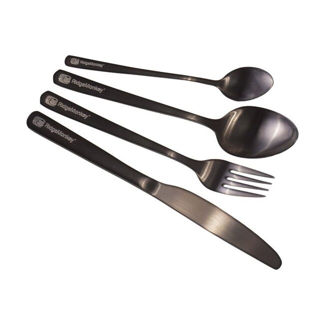 ridgemonkey dlx cutlery set four pack nieuw model