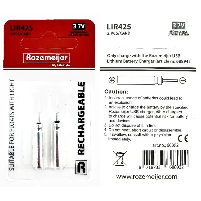 rozemeijer lithium battery rechargeable lir425
