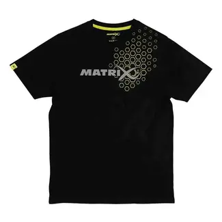 matrix hex print t-shirt black