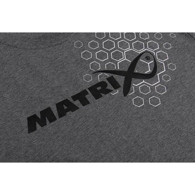 matrix hex print t-shirt grey