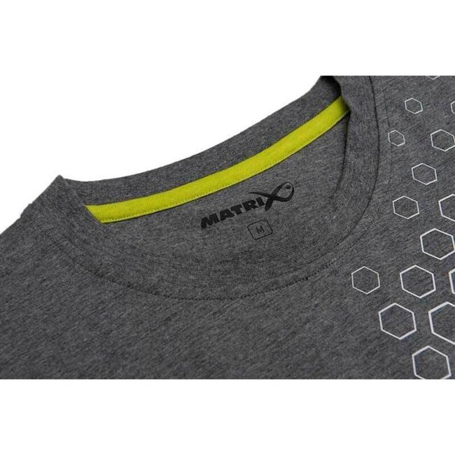 matrix hex print t-shirt grey