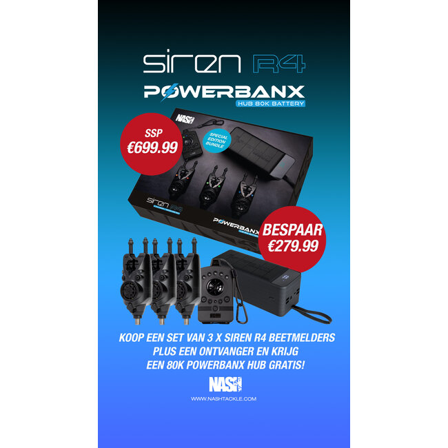 nash r4 beetmelderset +gratis powerbank twv € 279,99