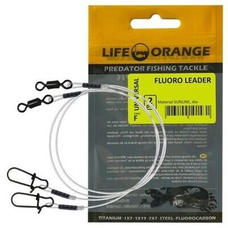 life orange fluoro leader