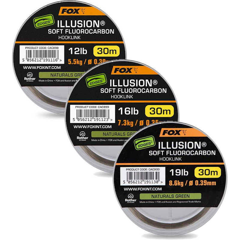 Fox Illusion Soft Fluoro Carbon Hooklink - Hareco Hengelsport