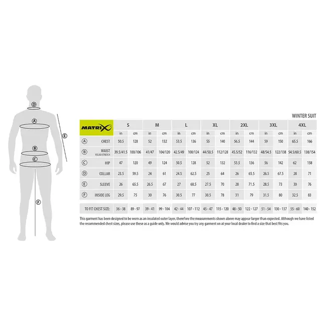 matrix therma foil winter suit