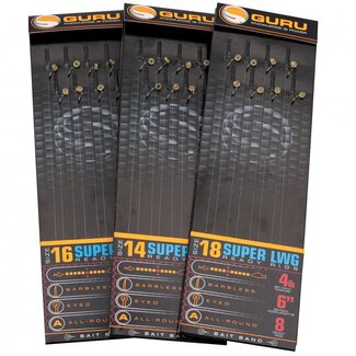guru super lwg ready rigs with bait bands 6"