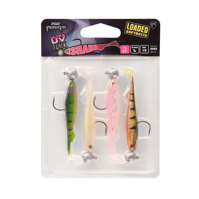 fox rage uv slick shad loaded